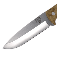 Mk II TBS Timberwolf Camp Knife - Standard Sheath - Curly Birch